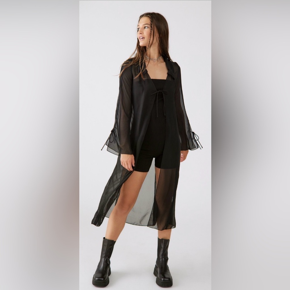 NWOT Esme Semi-Sheer Longline Top by Urban Outfitters